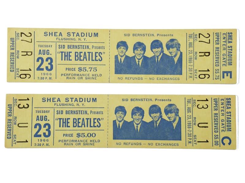 TICKETS FOR SHEA STADIUM CONCERT